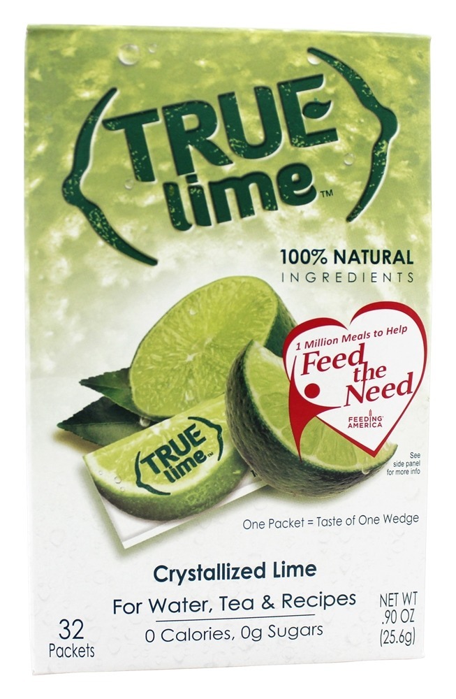 Cal Cristalizado 32 x .8g Pacotes True Lime - 0.91 oz. True Citrus