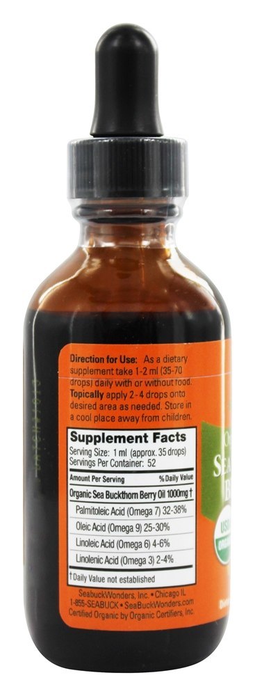 Cuidado celular intensivo do óleo de baga de espinheiro marítimo - 1.76 fl. oz. Seabuck Wonders - Imagem 2