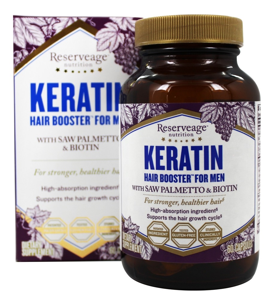 Reforço de Queratina para Homens - Cápsulas vegetarianas 60 Reserveage Nutrition