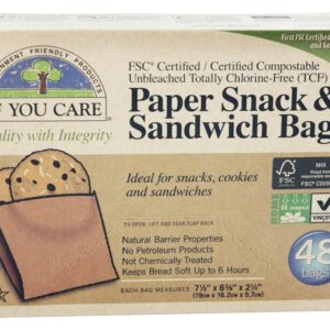 Comprar sacos de lanche e sanduíche de papel 100 % crus - 48 malas if you care preço no brasil lancheiras produtos naturais para o lar suplemento importado loja 15 online promoção -