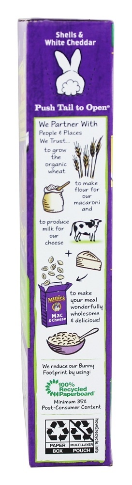 Conchas de Macarrão e Queijo e Queijo Cheddar Branco - 6 oz. Annie's - Imagem 4