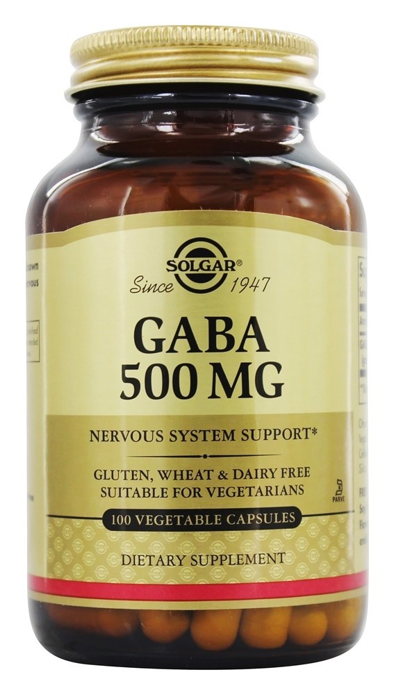 GABA 500 mg. - Cápsulas vegetarianas 100 Solgar