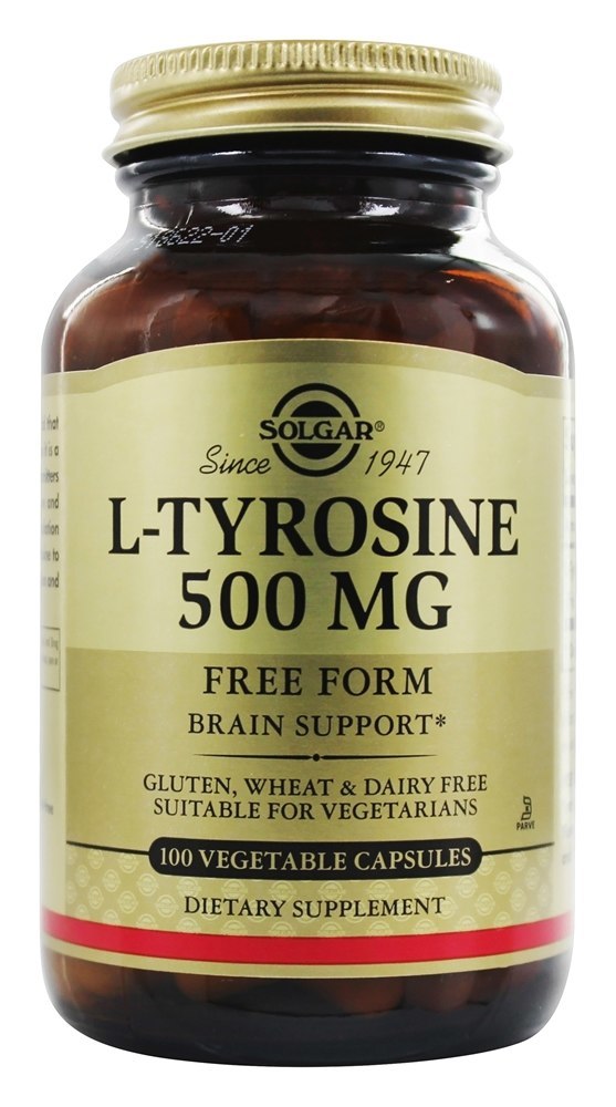 L-Tirosina Forma Livre 500 mg. - Cápsulas vegetarianas 100 Solgar