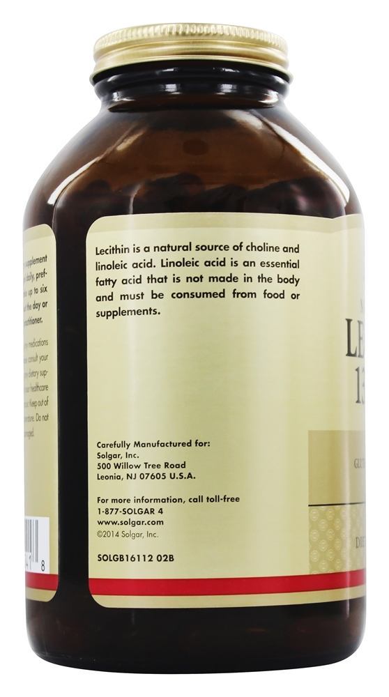 Lecitina Unbleached 1360 mg. - 250 Softgels Solgar - Imagem 4