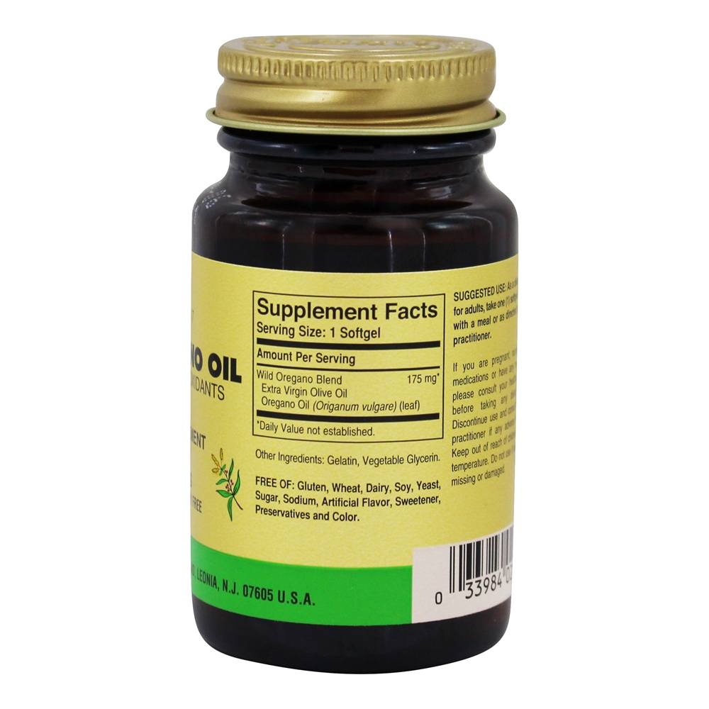 Óleo de Orégano Selvagem com Antioxidantes Naturais - 60 Softgels Solgar - Imagem 2