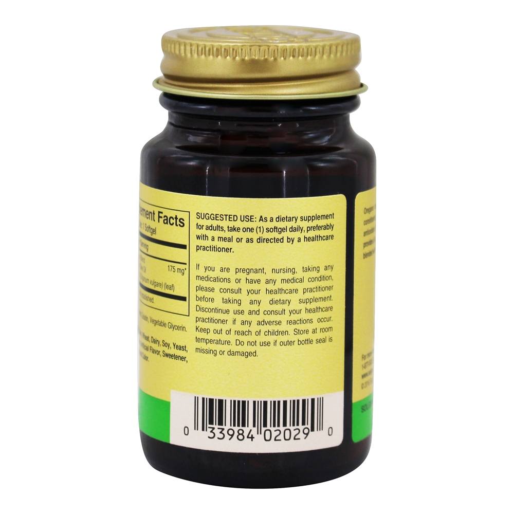 Óleo de Orégano Selvagem com Antioxidantes Naturais - 60 Softgels Solgar - Imagem 3