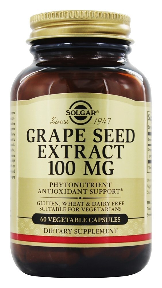 Extrato de Semente de Uva 100 mg. - Cápsulas vegetarianas 60 Solgar