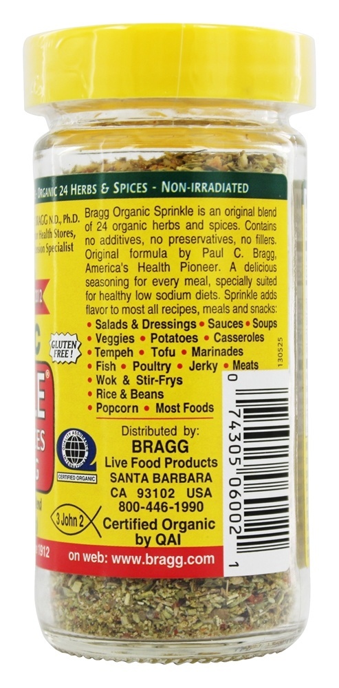 Organic Sprinkle 24 Ervas e Temperos - 1.5 oz. Bragg - Imagem 3