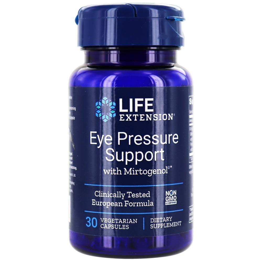 Suporte para pressão ocular com Mirtogenol - Cápsulas vegetarianas 30 Life Extension