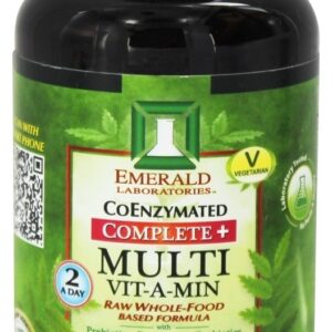 Completa + Multi Vit-A-Min Raw Whole Food-Based Formula - Cápsulas vegetarianas 60 Emerald Labs
