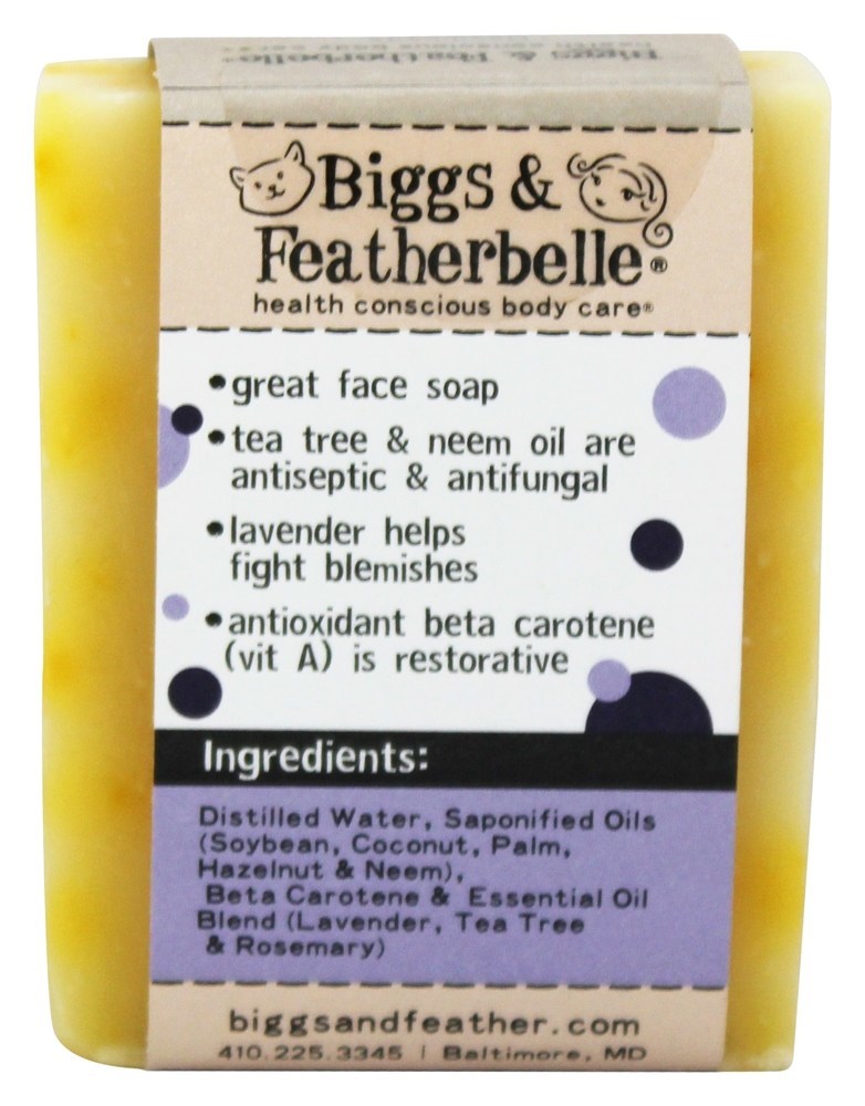 Manusear Bar Feito à mão Natural Sabão Lavanda, Chá árvore & Alecrim Essencial óleos - 3.5 oz. Biggs & Featherbelle - Imagem 2