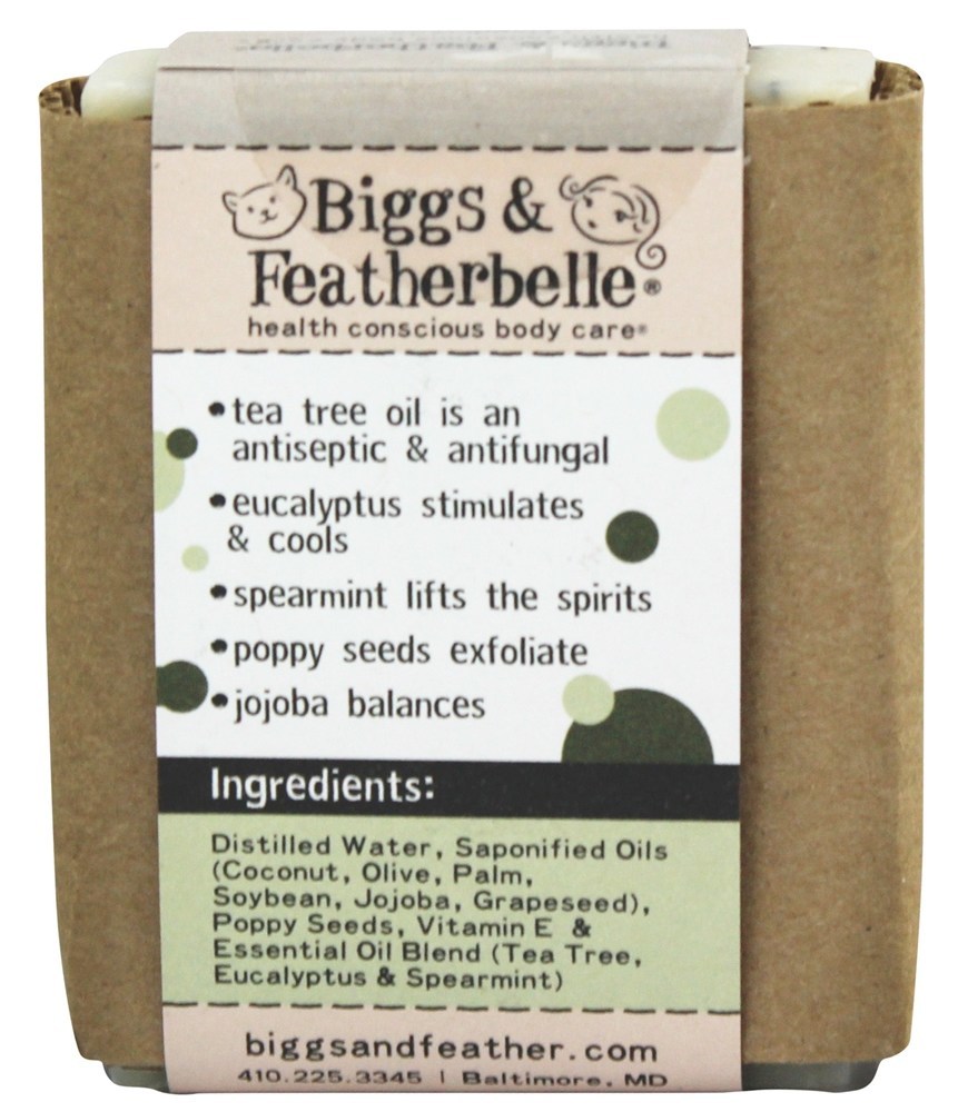 Coala Bar Feito à mão Natural Sabão Eucalipto, Chá árvore & Hortelã Essencial óleos - 3.5 oz. Biggs & Featherbelle - Imagem 2