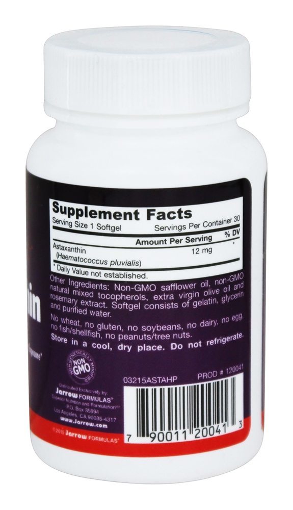 Astaxantina 12 mg. - 30 Softgels Jarrow Formulas - Imagem 2