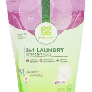Comprar 3-em-1 pods detergente para a roupa 24 carrega lavanda com baunilha - 15. 2 oz. Grab green preço no brasil produtos naturais para o lar produtos para lavar louça suplemento importado loja 141 online promoção -