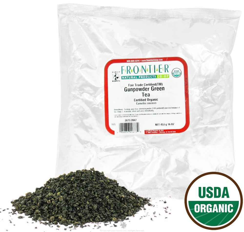 Granulado Pólvora Chá Verde Orgânico - 1 lb. Frontier Natural Products - Imagem 2