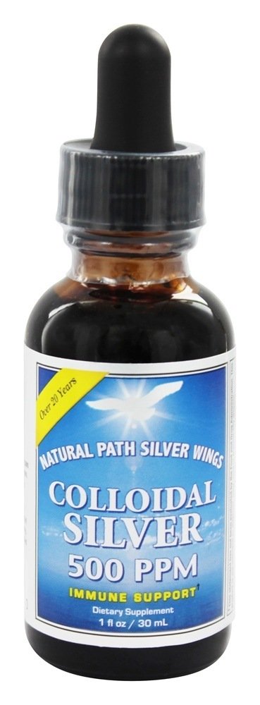 Prata Coloidal 500 Ppm - 1 fl. oz. Natural Path Silver Wings