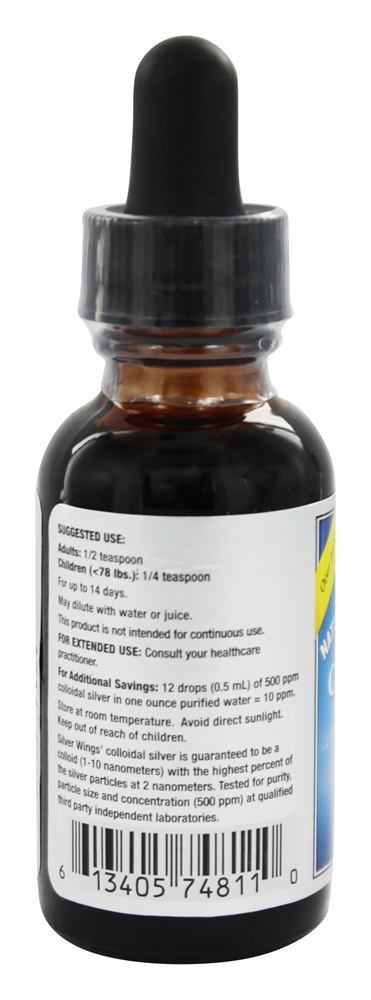 Prata Coloidal 500 Ppm - 1 fl. oz. Natural Path Silver Wings - Imagem 3