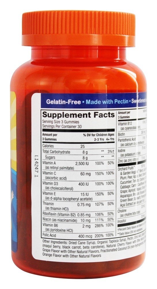 Alive! Gominhas Multivitamínicas Para Crianças Sabor Natural de Laranja & Frutas - 90 Gummies Nature's Way - Imagem 2