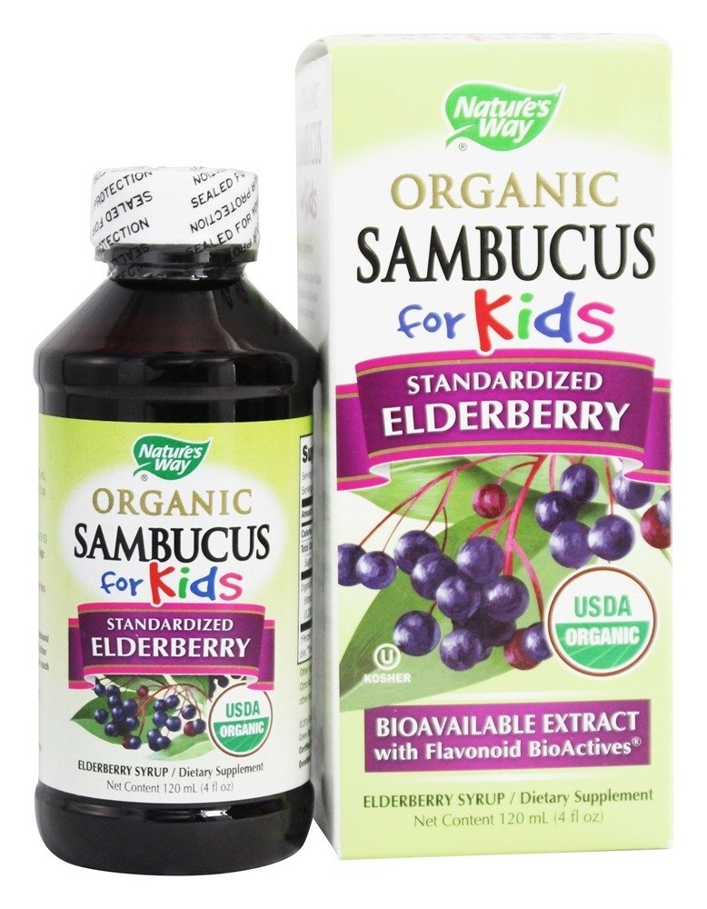 Sambucus Orgânico para Crianças Sabugueiro Xarope - 4 fl. oz. Nature's Way