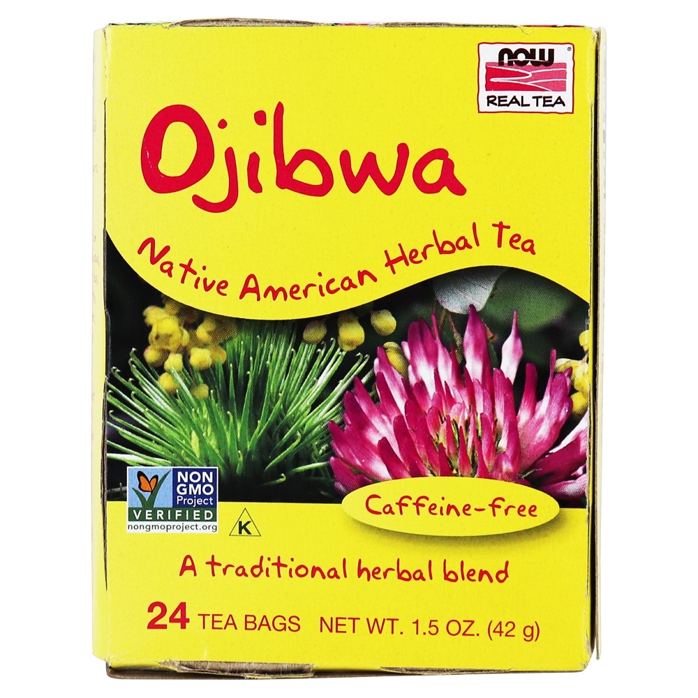 NOW Real Tea Ojibwa Chá de Ervas - 24 Saquinhos de Chá NOW Foods