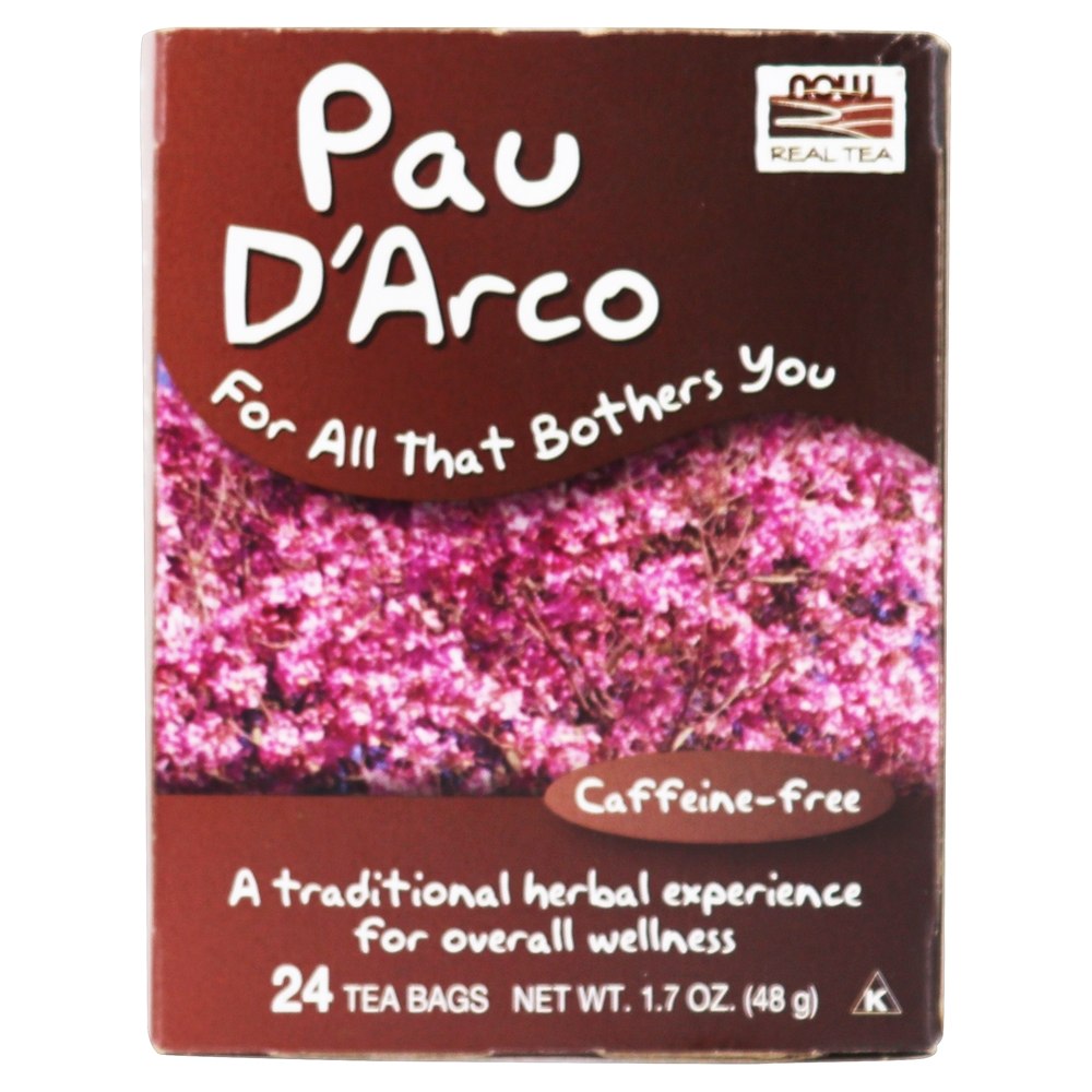 NOW Chá Real Pau D'Arco - 24 Saquinhos de Chá NOW Foods