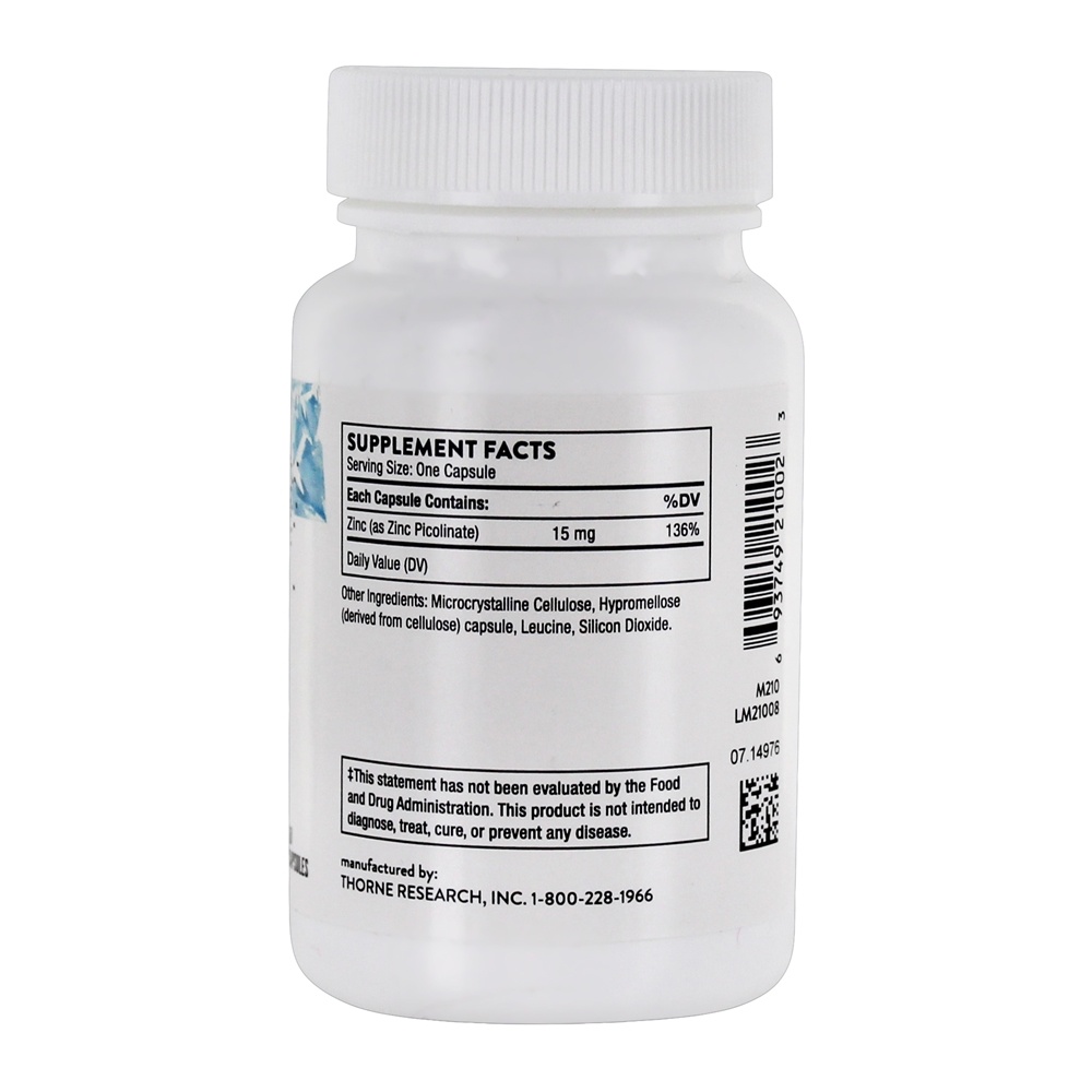 Picolinato de Zinco 15 mg. - Cápsulas 60 Thorne Research - Imagem 2