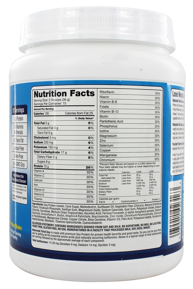 Baunilha Total de Refeição de Soja - 19.05 oz. Naturade - Imagem 2