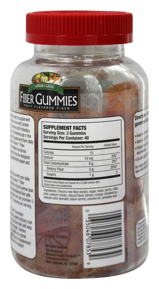Gummies De Fibra De Frutas Multi Aromatizado - 120 Gummies Garden Greens - Imagem 2