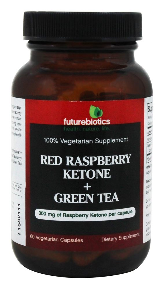 Framboesa Cetona & Chá Verde 100 % Suplemento Vegetariano 300 mg. - Cápsulas vegetarianas 60 Futurebiotics