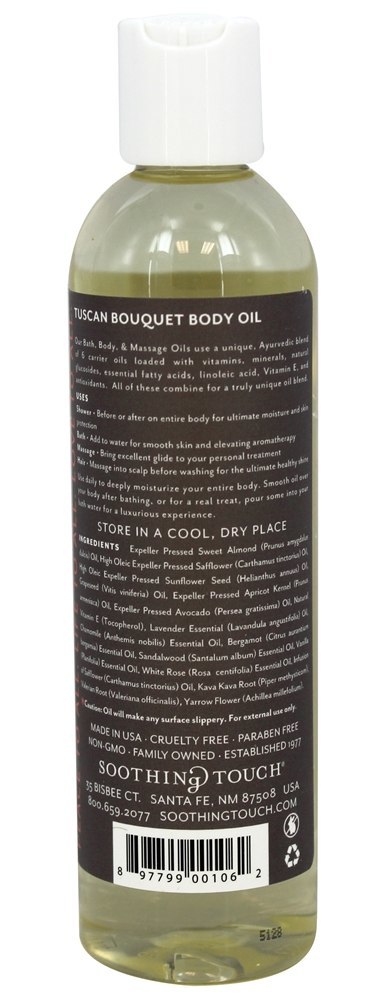 Óleo para banho, corpo e massagem Descanse e relaxe Bouquet da Toscana - 8 fl. oz. Soothing Touch - Imagem 2