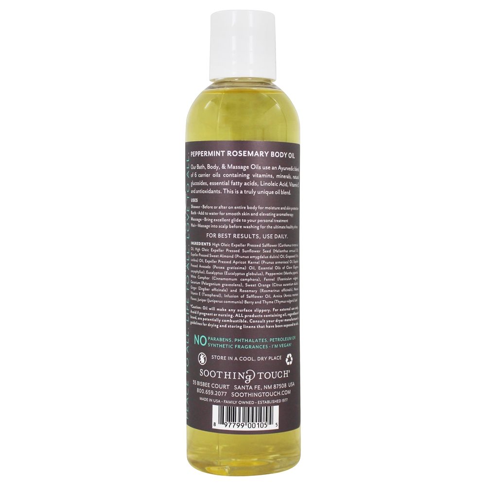 Óleo de Banho, Corpo e Massagem Muscle Comfort Peppermint Rosemary - 8 fl. oz. Soothing Touch - Imagem 2