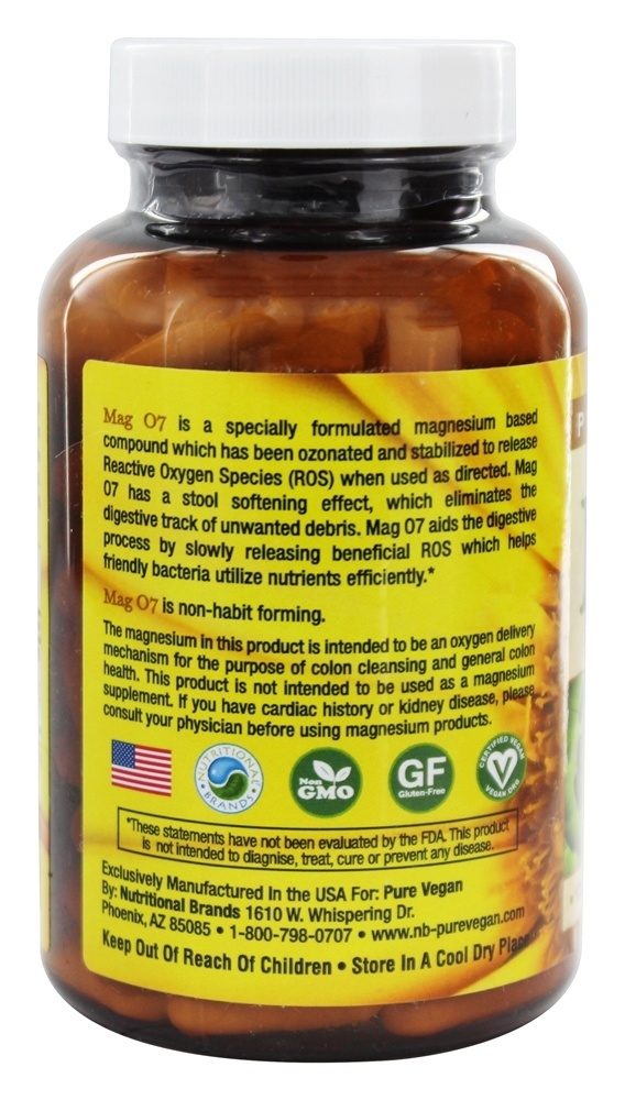 Mag O7 2100 mg. - Cápsulas vegetarianas 120 Pure Vegan - Imagem 3