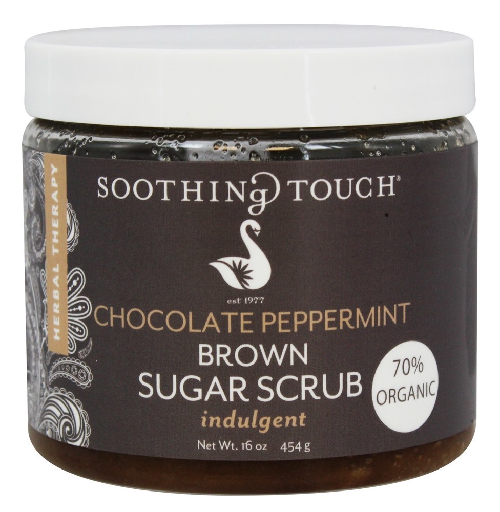 Esfoliante de Açúcar Mascavo Chocolate Peppermint Indulgente - 16 oz. Soothing Touch