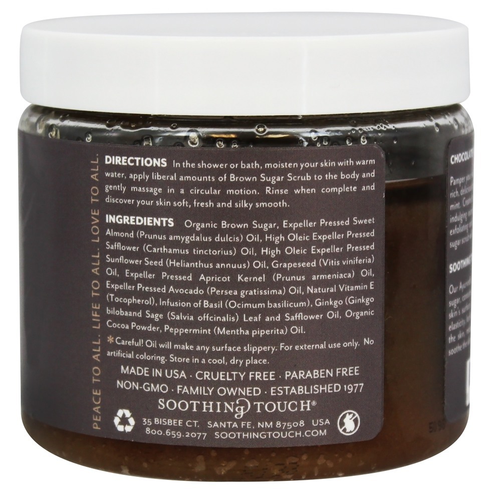 Esfoliante de Açúcar Mascavo Chocolate Peppermint Indulgente - 16 oz. Soothing Touch - Imagem 2