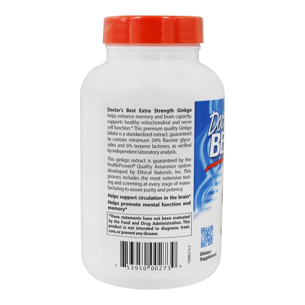 Ginkgo Força Extra 120 mg. - Cápsulas vegetarianas 360 Doctor's Best - Imagem 3