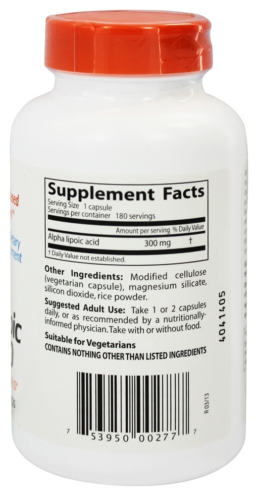 Ácido Alpha-Lipóico 300 mg. - Cápsulas vegetarianas 180 Doctor's Best - Imagem 2