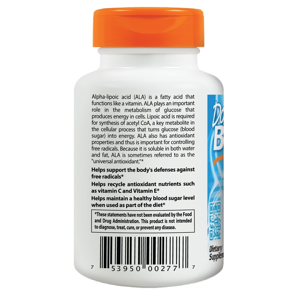 Ácido Alpha-Lipóico 300 mg. - Cápsulas vegetarianas 180 Doctor's Best - Imagem 3