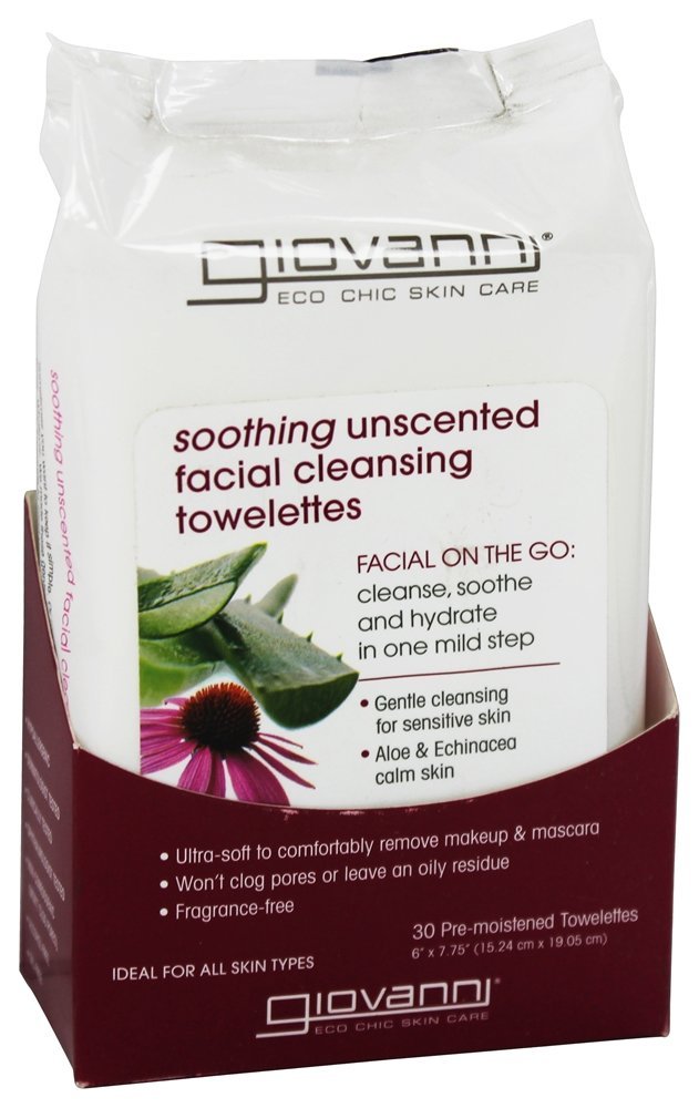 Toalhetes de Limpeza Facial Suavizantes Sem perfume - 30 Toalha (s) Giovanni