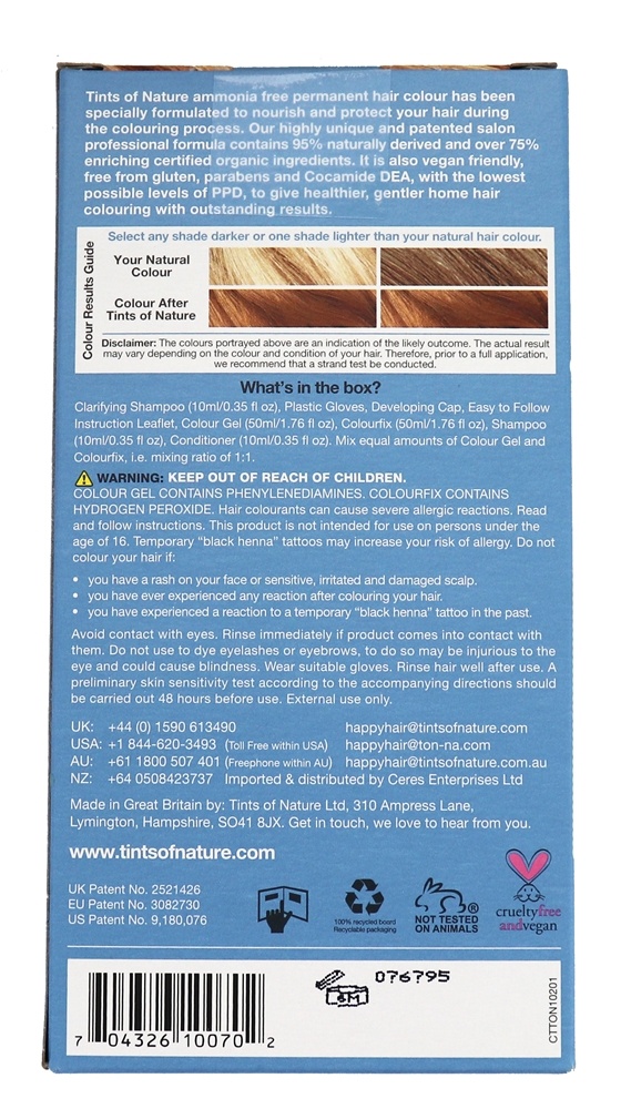 Condicionamento Permanente Cor do Cabelo 7N Natural Médio Loira - 4.4 fl. oz. Tints Of Nature - Imagem 4