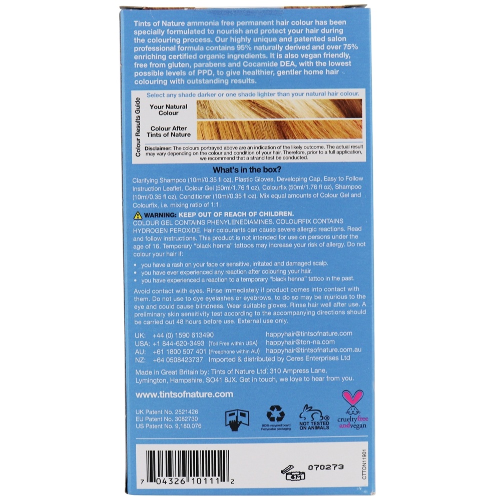 Condicionamento Permanente Cor do Cabelo 9D Muito Luz Dourada Loira - 4.4 fl. oz. Tints Of Nature - Imagem 4