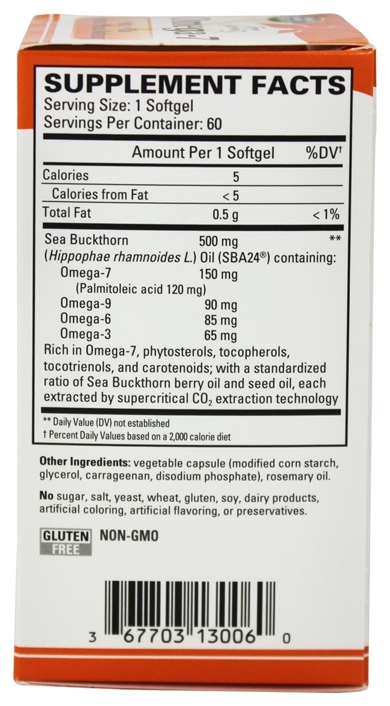 Terry Naturalmente Omega - 7 1000 mg. - 60 Softgels EuroPharma - Imagem 2