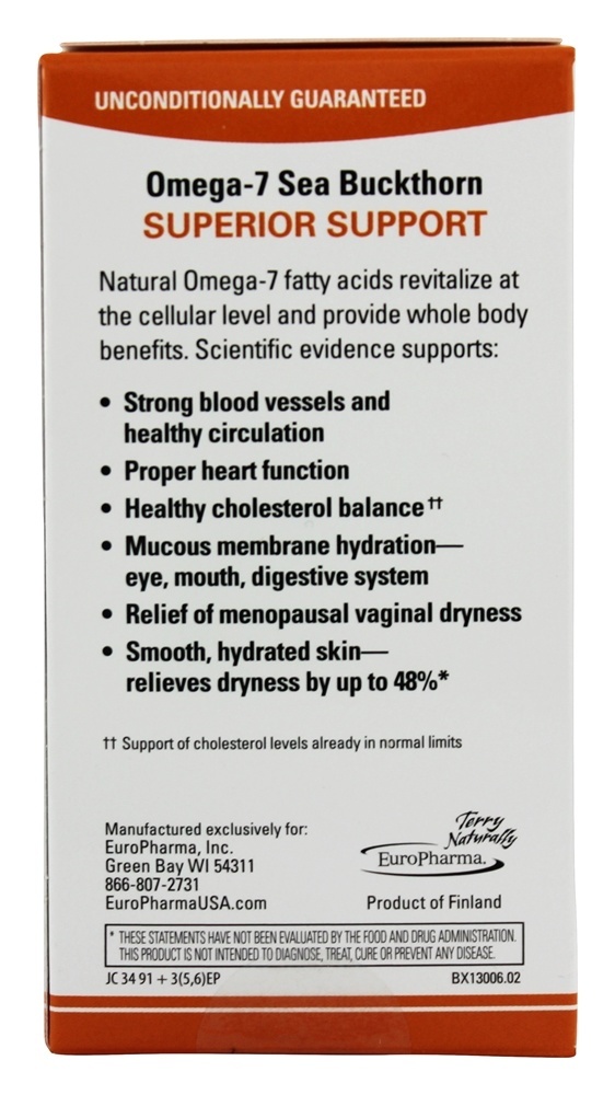 Terry Naturalmente Omega - 7 1000 mg. - 60 Softgels EuroPharma - Imagem 3