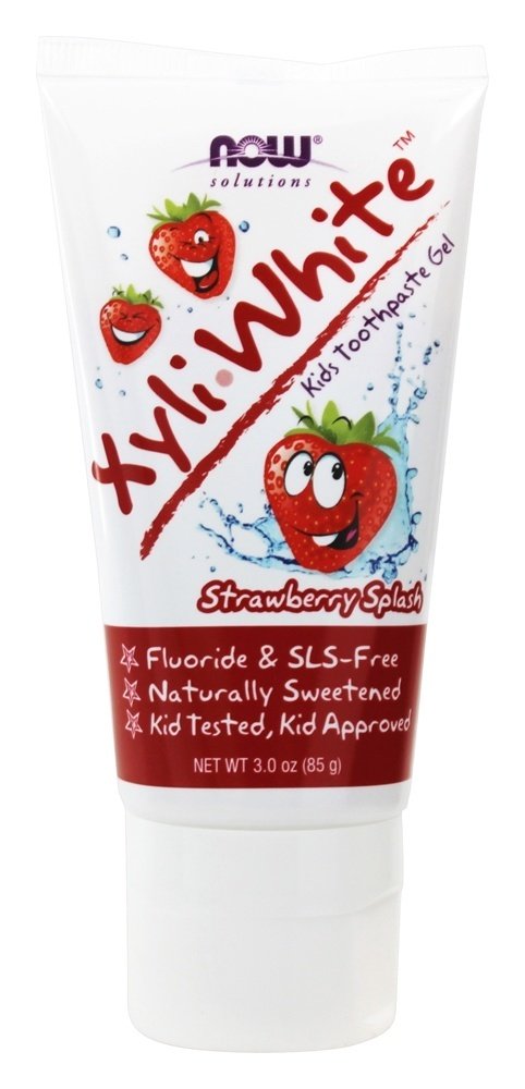 NOW Solutions XyliWhite Kids Creme dental gel morango Splash - 3 oz. NOW Foods