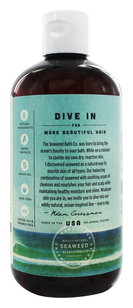 Natural Equilíbrio Argan Xampu Eucalipto & Hortelã-pimenta Perfume - 12 fl. oz. The Seaweed Bath Co. - Imagem 3