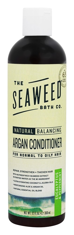 Condicionador Argan Balanceamento Natural Eucalipto e Hortelã-pimenta - 12 fl. oz. The Seaweed Bath Co.