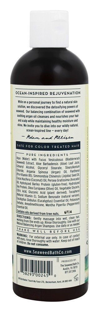 Condicionador Argan Balanceamento Natural Eucalipto e Hortelã-pimenta - 12 fl. oz. The Seaweed Bath Co. - Imagem 2