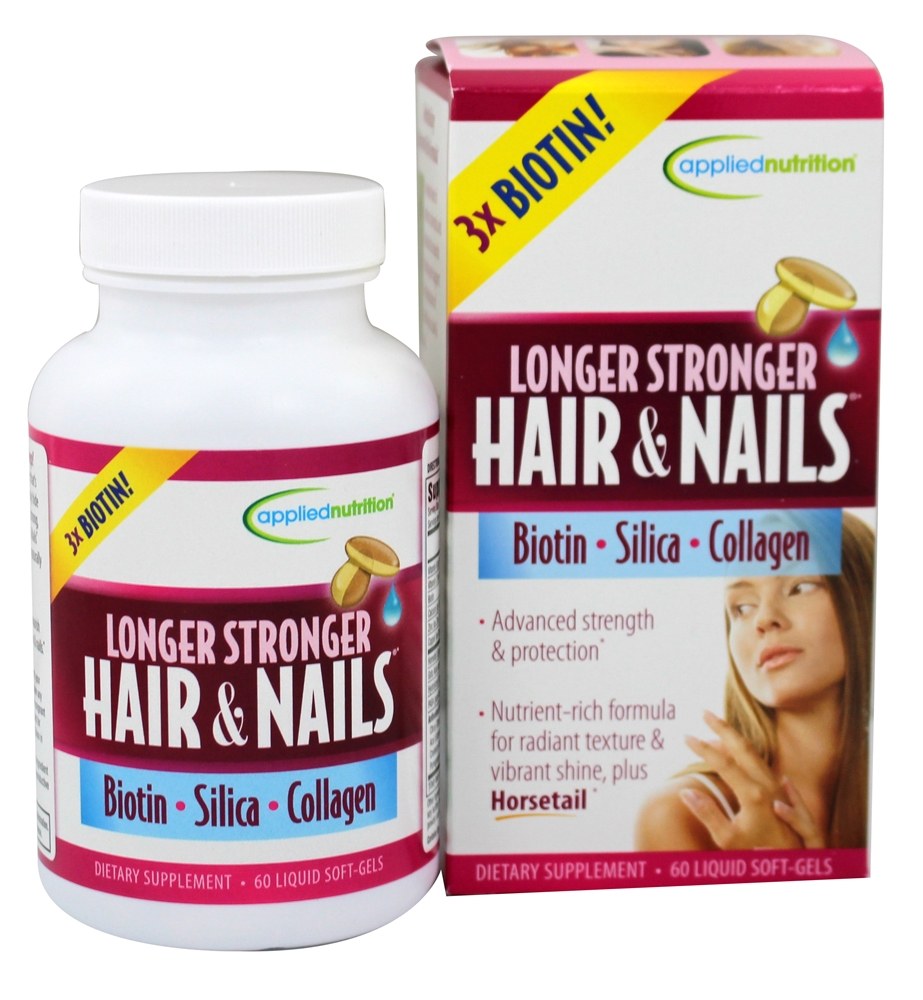Unhas e Cabelos Compridos & Fortes - 60 Softgels Applied Nutrition