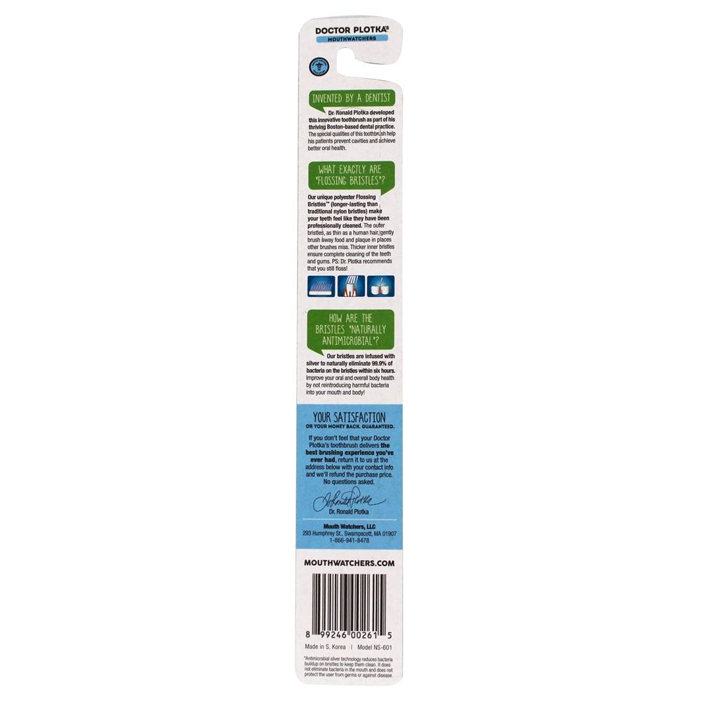 Escova de dentes para adultos com cerdas macias antimicrobianas Verde Doctor Plotka's - Imagem 2