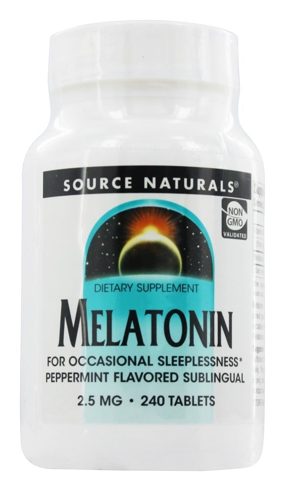 Melatonina Sublingual Sabor Hortelã 2.5 mg. - 240 Tablets Source Naturals