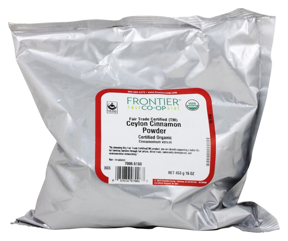 Canela-do-Ceilão Orgânica em Pó com Certificação de Comércio Justo - 1 lb. Frontier Natural Products - Imagem 2